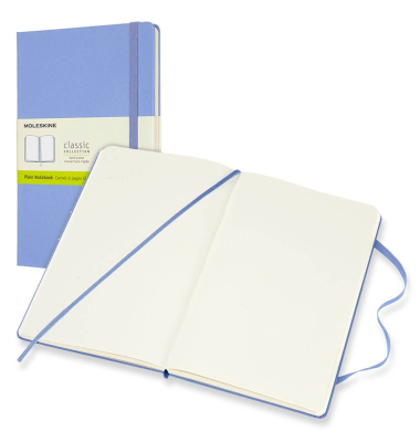 Notizbuch 850826, Classic Collection fester Einband, blau, A5, blanko, 70g, 120 Blatt / 240 Seiten