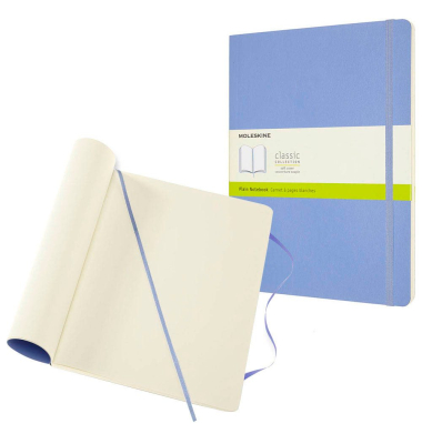 Notizbuch 850963, Classic Collection flexibler Einband, blau, A4, blanko, 70g, 96 Blatt / 192 Seiten