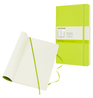 Notizbuch 851007, Classic Collection flexibler Einband, grün, A5, blanko, 70g, 120 Blatt / 240 Seiten