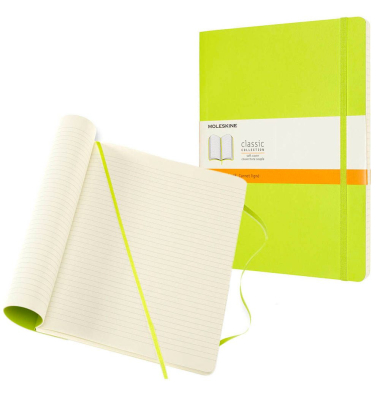 Notizbuch 851014, Classic Collection flexibler Einband, grün, A4, liniert, 70g, 96 Blatt / 192 Seiten