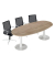 Konferenztisch Idea+ IDTR200 RK I, 74cm (H), 200x110cm (BxT), oval, eiche / weiß