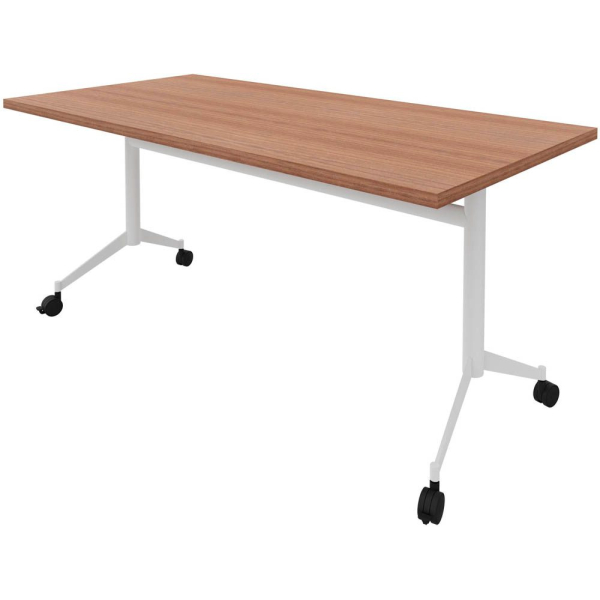 8059519730023 - Mehrzwecktisch Pop-up nussbaum weiß rechteckig T-Fuß-Gestell weiß 1600 x 800 x 740 cm 8059519730023 - Mehrzwecktisch Pop-up nussbaum weiß rechteckig T-Fuß-Gestell weiß 1600 x 800 x 740 cm