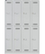 Spind LIGHT GL12Q2245 1.200x1.850x500mm 4Abt. 2Fä. l.gr