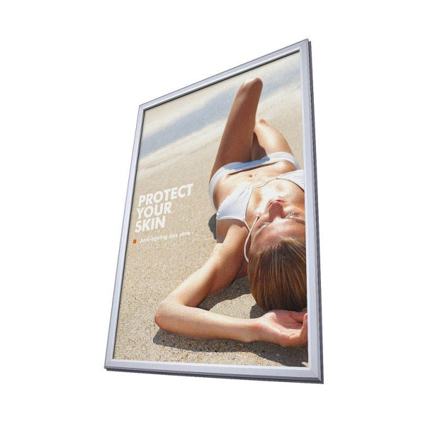 8595578302479 - Plakat-Fensterklapprahmen WKRA1G25 silber A1 Aluminiumrahmen 8595578302479 Showdown Displays