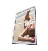 Plakat-Fensterklapprahmen WKR70X100G25, silber, B1, Aluminium