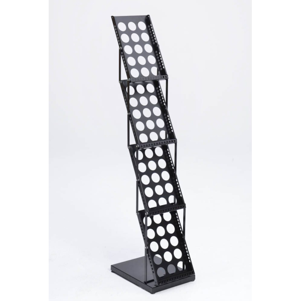 8698473864223 - Prospektständer schwarz DIN A4 4 Fächer 8698473864223 update displays