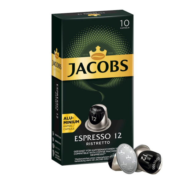 8711000371206 - Jacobs Professional Espresso 12 Ristretto Kaffeekapseln Röstkaffee 10 x 52 g Nespresso®-kompatibel gemahlen 8711000371206 - Jacobs Professional Espresso 12 Ristretto Kaffeekapseln Röstkaffee 10 x 52 g Nespresso®-kompatibel gemahlen