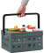 Aufbewahrungsbox the flap-line H6180588, 24 Liter, für A4, außen 440x315x210mm, Copolymer Polypropylen anthrazit
