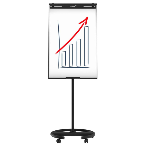 8713797084550 - Mobiles Flipchart ECONOMY TRIANGLE als Whiteboard & Flipchartblock nutzbar B 600 x T 15 x H 720 mm lackierter Stahl & ABS weiß-schwarz 8713797084550 - Mobiles Flipchart ECONOMY TRIANGLE als Whiteboard & Flipchartblock nutzbar B 600 x T 15 x H 720 mm lackierter Stahl & ABS weiß-schwarz