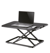 Sit-Stand-Workstation ultraflach schw.