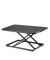 Sit-Stand-Workstation ultraflach schw.