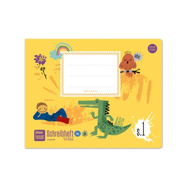 2 Stück Staufen Schreiblernheft 060532082 FORMATI, Lineatur S1 / Schreiblern-Lineatur / keine, E5 quer, 80g, gelb, 20 Blatt / 40 Seiten 90022440