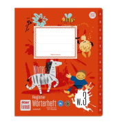 Wörterheft 060551053, liniert / Lineatur W3, Quart 19,5x24cm, 80g, rot, 40 Blatt / 80 Seiten