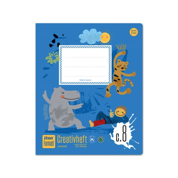 2 Stück Staufen Kreativheft 060541048 FORMATI, Lineatur C8 / blanko / keine, Quart, 100g, blau, 20 Blatt / 40 Seiten 9002244819579 Staufen