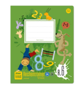 Rechenheft 060562066, kariert / Lineatur R6, Quart 19,5x24cm, 80g, grün, 20 Blatt / 40 Seiten