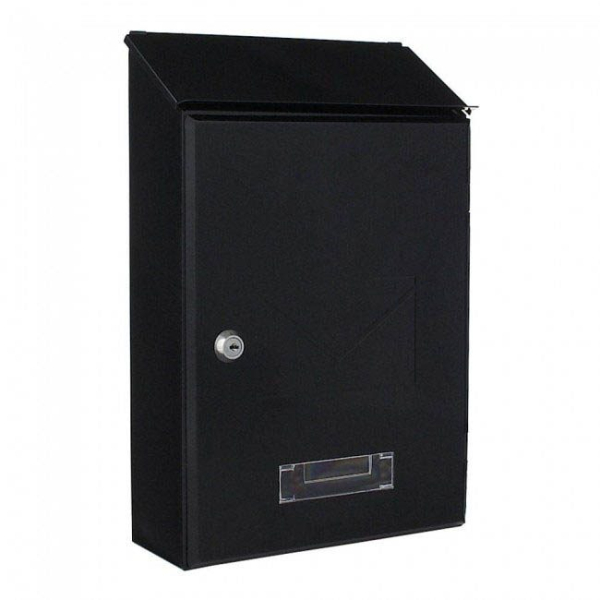 9006071000223 - Briefkasten Pisa anthrazit – Stahl seitlicher Türanschlag abschrägte Klappe 9006071000223 - Briefkasten Pisa anthrazit – Stahl seitlicher Türanschlag abschrägte Klappe
