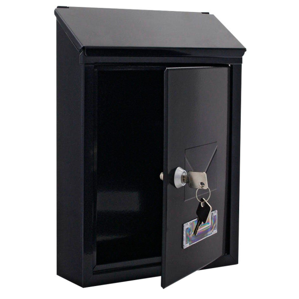 9006071000384 - Briefkasten Udine schwarzgrau – Stahl rückseitiger Einwurf Namensschild 9006071000384 - Briefkasten Udine schwarzgrau – Stahl rückseitiger Einwurf Namensschild