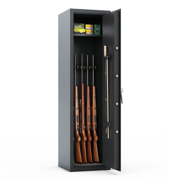 9006072205009 - Waffenschrank T06166 Dakota 5 EL EN0 5 Langwaffen max 141cm 124kg anthrazit mit Elektronikschloss Metall 9006072205009 ROTTNER