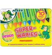 Wachsmalkreide Superwaxies 5955-0015 10er Etui farbig sortiert rund 10x93mm in Schiebehülse