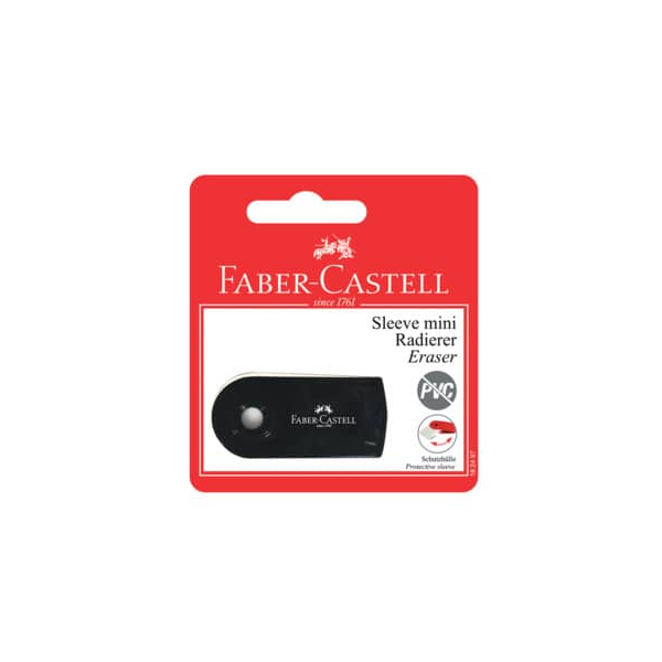 5 Stück Faber-Castell Radierer Sleeve mini schwarz 9556089824972 Faber-Castell