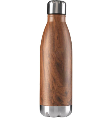 Isolierflasche Wood braun