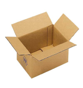 Faltkarton 185827 braun, bis DIN A7+, innen 150x100x100mm, Wellpappe 1-wellig