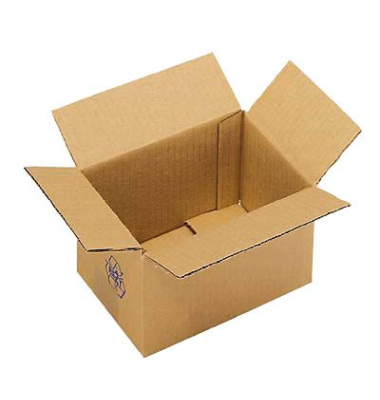 Faltkarton 185827 braun, bis DIN A7+, innen 150x100x100mm, Wellpappe 1-wellig