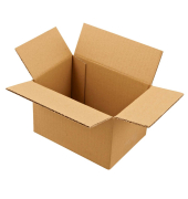 Faltkarton 185835 braun, bis DIN A6+, innen 200x140x120mm, Wellpappe 1-wellig