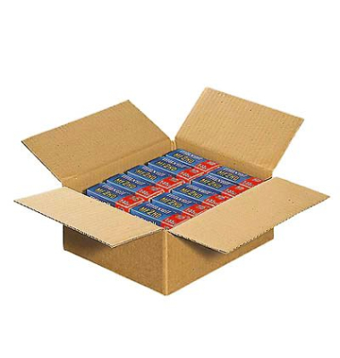 Faltkarton 185850 braun, bis DIN A5+, innen 260x220x100mm, Wellpappe 1-wellig