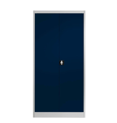 Aktenschrank entero BF5 - 7035/5003, Stahl abschließbar, 5 OH, 95 x 195 x 50 cm, blau/lichtgrau