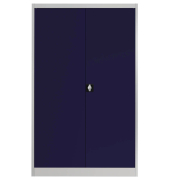 Aktenschrank entero BF5-12 - 7035/5003, Stahl abschließbar, 5 OH, 120 x 195 x 50 cm, blau/lichtgrau