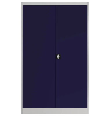 Aktenschrank entero BF5-12 - 7035/5003, Stahl abschließbar, 5 OH, 120 x 195 x 50 cm, blau/lichtgrau