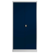 Aktenschrank entero BF6 - 7035/5003, Stahl abschließbar, 5 OH, 95 x 195 x 60 cm, blau/lichtgrau