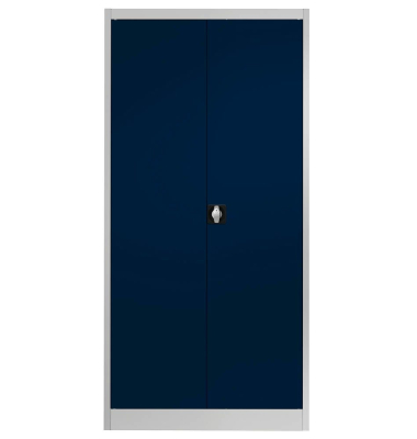 Aktenschrank entero BF6 - 7035/5003, Stahl abschließbar, 5 OH, 95 x 195 x 60 cm, blau/lichtgrau