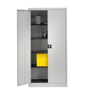 Aktenschrank entero BF6 - 7035/7035, Stahl abschließbar, 5 OH, 95 x 195 x 60 cm, lichtgrau