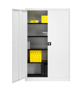 Aktenschrank entero BF6 - 12 -7035/7035, Stahl abschließbar, 5 OH, 120 x 195 x 60 cm, lichtgrau