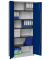 Aktenschrank entero BF4/22 STG 7035/5003, Stahl abschließbar, 6 OH, 95 x 220 x 42 cm, blau/lichtgrau