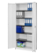 Werkstattschrank grips BF4/22 STG 9010/9010, Stahl abschließbar, 6 OH, 95 x 220 x 42 cm, weiß