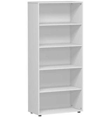 Bücherregal lichtgrau 4 Fachböden