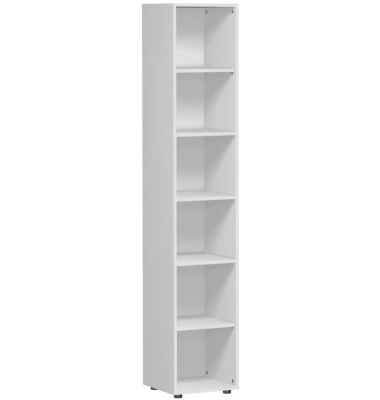Bücherregal lichtgrau 5 Fachböden