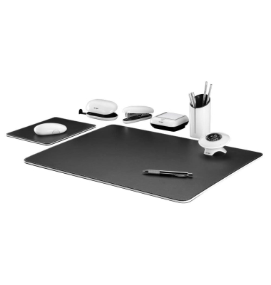 Schreibtischset eyestyle schwarz/weiß 7-teilig