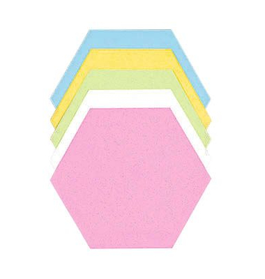 Moderationskarten Wabe farbig sortiert 18,5x16,2cm