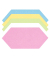 Moderationskarten Rhombus farbig sortiert 20,5x9,5cm