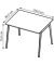 Schreibtisch X3, 75cm (H), 120x80cm (BxT), rechteckig, weiß / weiß
