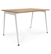 Schreibtisch X3, 75cm (H), 120x80cm (BxT), rechteckig, ulme / weiß