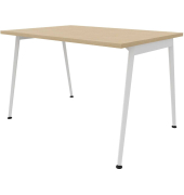 Schreibtisch X3, 75cm (H), 120x80cm (BxT), rechteckig, eiche / weiß