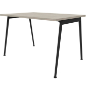 Schreibtisch X3, 75cm (H), 120x80cm (BxT), rechteckig, beton / dunkelgrau