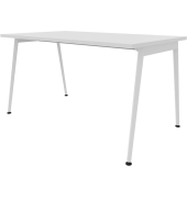 Schreibtisch X3, 75cm (H), 140x80cm (BxT), rechteckig, weiß / weiß