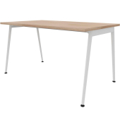 Schreibtisch X3, 75cm (H), 140x80cm (BxT), rechteckig, ulme / weiß
