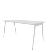 Schreibtisch X3, 75cm (H), 160x80cm (BxT), rechteckig, weiß / weiß